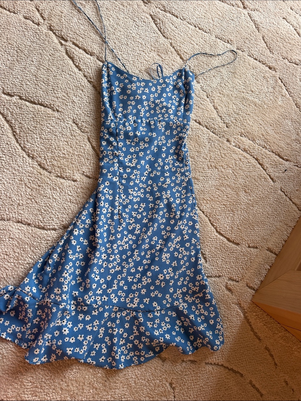 Zara Blue Floral Slip Mini Dress